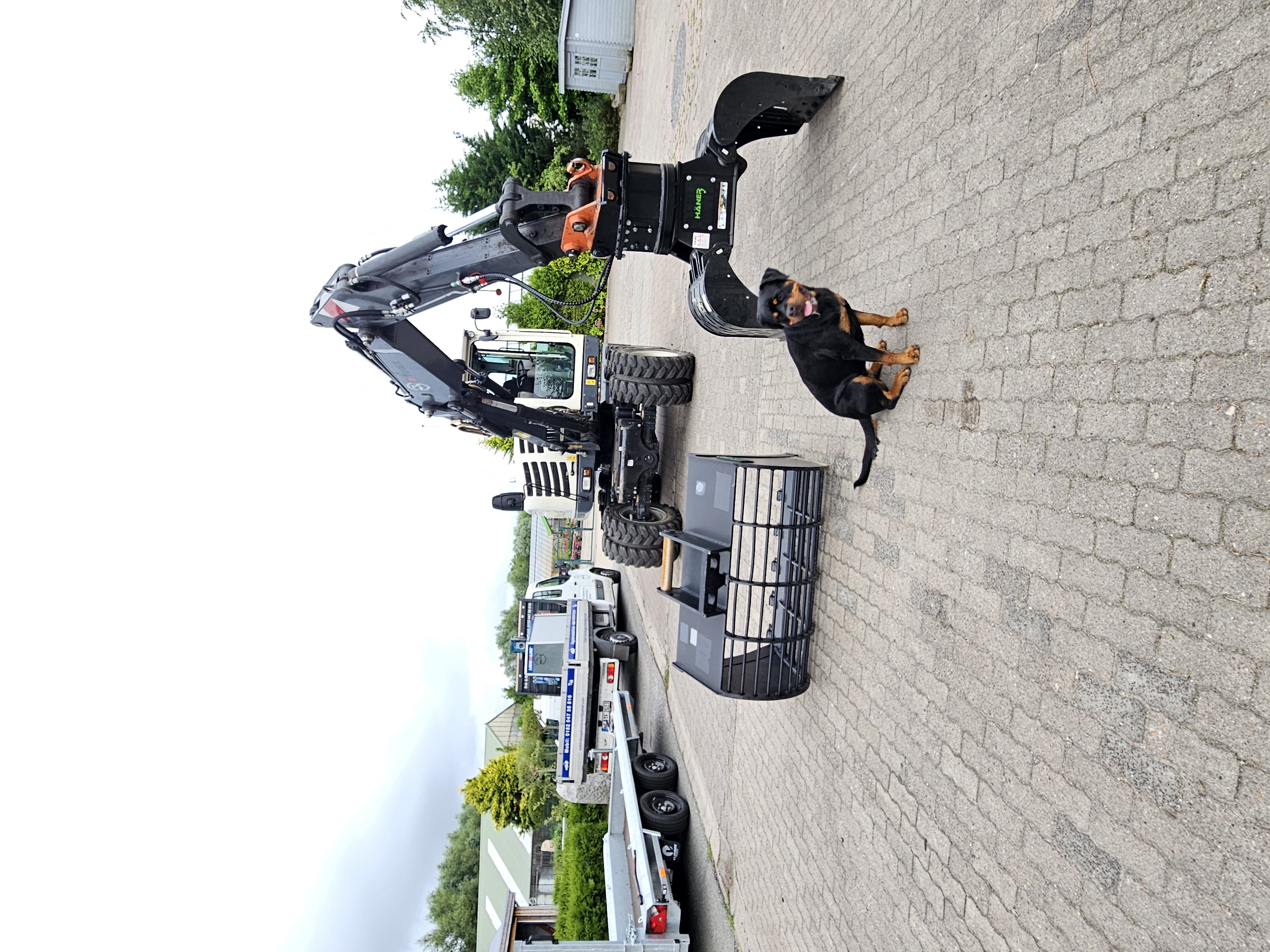 Maschinenpark von Erd- und Baggerarbeiten Funk